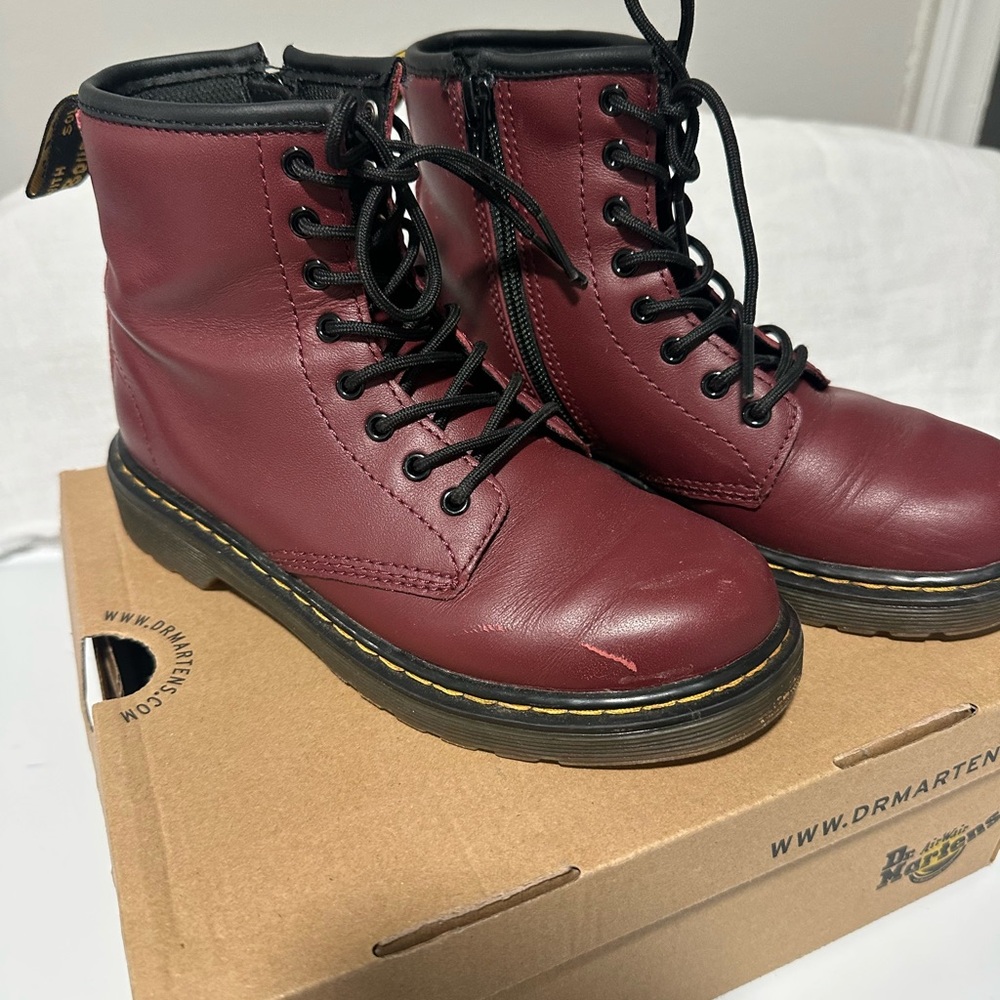 Dr. Martens Cherry Red Leather Boots